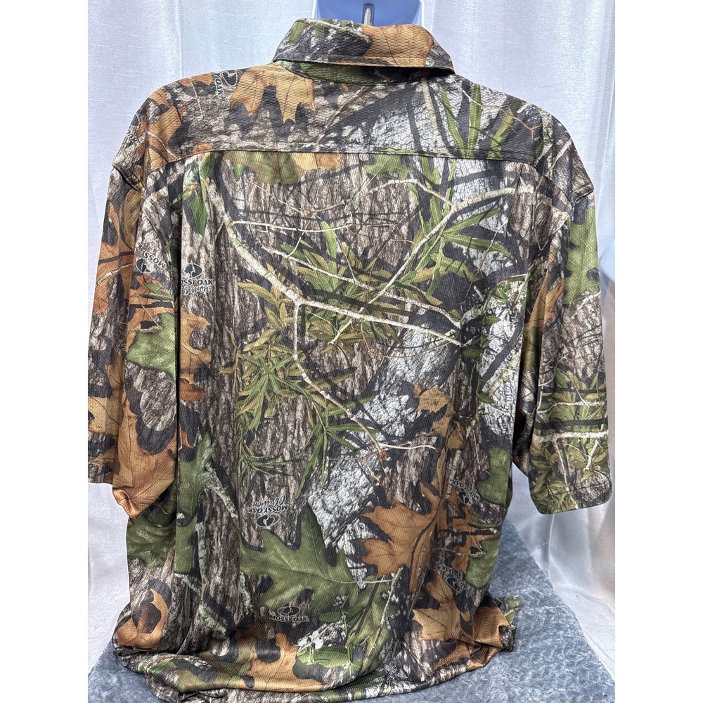 RedHead Mens 2XL Mossy Oak Obsession Camo Short Sleeve Ventilated Hunting Shirt - Picture 4 of 6
